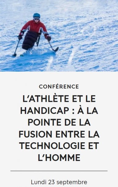 "L’athlète et le handicap : à la pointe de la fusion entre la technologie et l’Homme" : conférence au Musée de l'Homme le 23 septembre