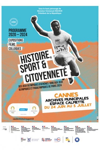 Exposition Histoire, sport et citoyenneté. Des Jeux Olympiques d’Athènes 1896 aux JOP Paris 2024 - archives municipales de Cannes