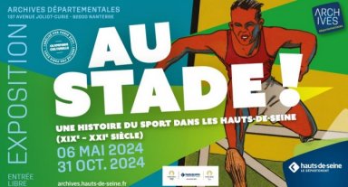 Affiche - Exposition Au Stade - Archives départementales des Hauts-de-Seine © CD92 4