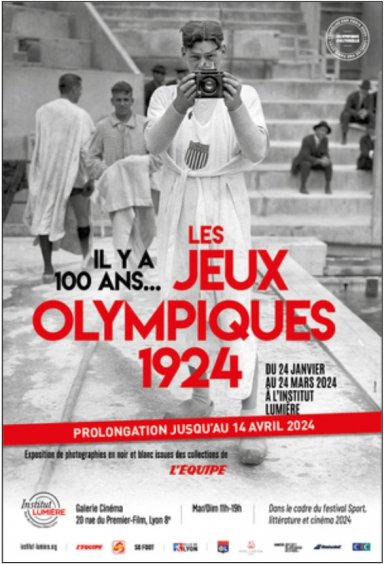 « Il y a 100 ans... Les Jeux Olympiques de 1924 » à la Galerie Cinéma à Lyon