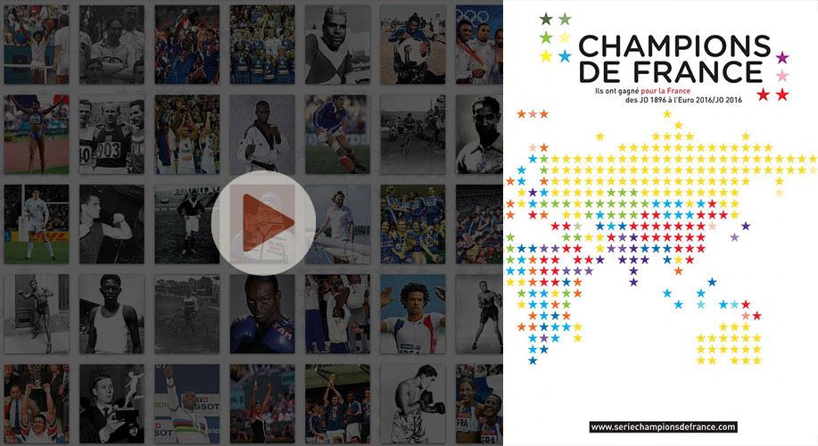 Visuel de la série documentaire « Champions de France » 