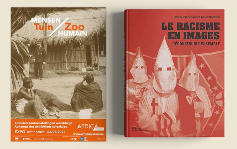 Visuel de l'exposition « Zoo humain. Au temps des exhibitions coloniales et du livre Le racisme en images. Déconstruire ensemble