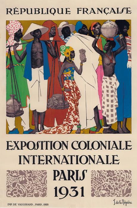 « République française. Exposition coloniale internationale Paris 1931 », affiche signée Joseph de la Nézière, imprimerie de Vaugirard Paris, 1928. 