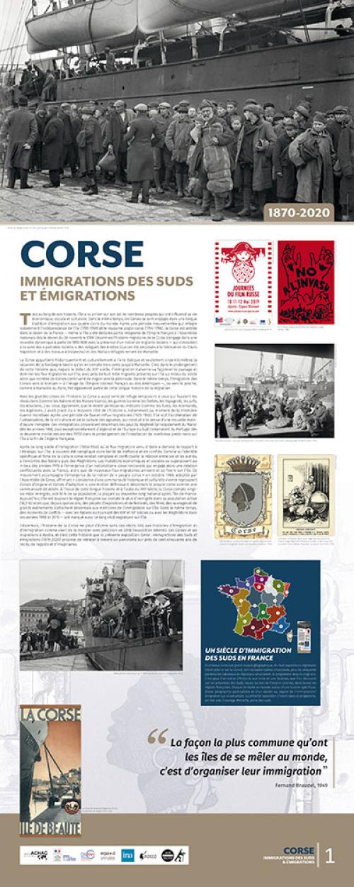 Corse : immigrations des suds et émigrations (1870-2020)