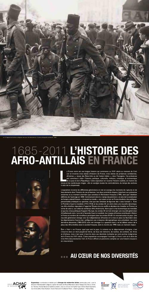 Exposition Histoire des Afro-Antillais en France, 15 panneaux (200x100 cm)